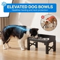 thumbnail image 3 of Kawiwi Elevated Dog Bowls,No Spill Edge, Foldable, 2 Stainless Steel Bowls & Slow Feeder Dog Food, 5 Adjustable Heights 3.15"-12.2" ,  for Small Medium Large Dog, 3 of 7