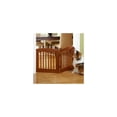 thumbnail image 2 of Camaflexi Ruffluv 2 Panel Wooden Dog Gate 24” Animal Barrier Pet Gate, Chestnut 100% Solid Wood, 2 of 4