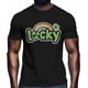 thumbnail image 2 of Camisetas informales de manga corta con arcoíris de la suerte verde para hombre, camisetas gráficas, 2 of 8