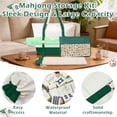 thumbnail image 7 of AOMRCOL Empty Mahjong Tile Bags Set for Tiles and Racks,Canvas Tote Bag with Mat Holder Accessories Organizer,Portable Mahjong Case Drawstring Protective Sleeve for Rack Pushers,Green, 7 of 7