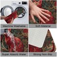 thumbnail image 3 of 1pc Red Cat with Floral Absorbent Non-Slip Bathroom Thickened Flannel Rug Decor,Soft,Quick Drying,Suitable For Indoor/outdoor Use,Bathrooms,Bedrooms,Kitchens,Terrace,Laundry Rooms,16"x24", 3 of 9