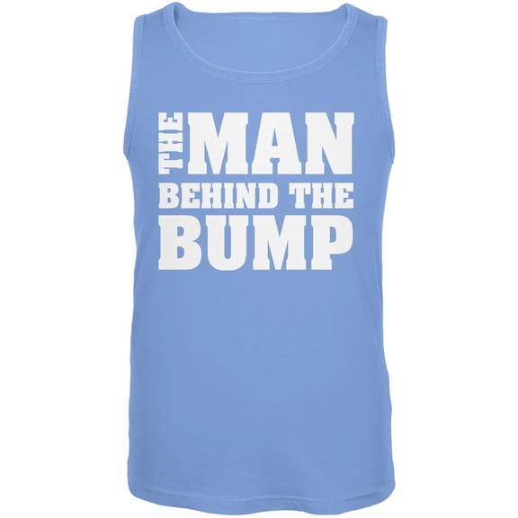 Father's Day The Man behind the Bump Carolina Blue Adult Tank Top - Medium