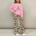 thumbnail image 4 of WAVSUF Girls Graphic Sets 2 Piece Long Sleeve Sweatshirt and Flare Leg Pants Fall Breathable Casual Clothes 5, 4 of 7