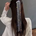 thumbnail image 4 of Shine Full Rhinestone Hairpins Long Tassel Crystal Wedding Bling Pinzas para el cabello Tmvgtek cuidado belleza, 4 of 9
