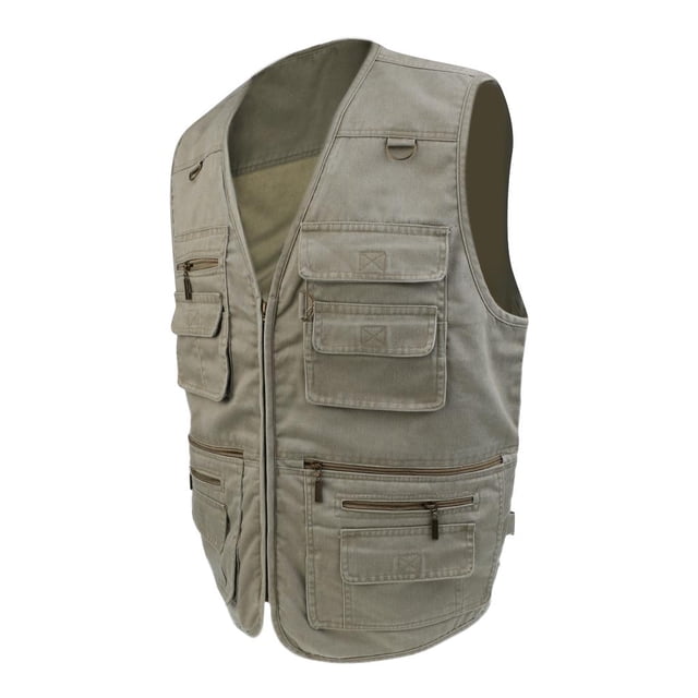 Chaqueta Casual de Fotógrafo con Múltiples Bolsillos para Hombre - 3XL Sunnimix Chaleco de la pesca