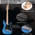 thumbnail image 4 of Glarry Beginner Electric Guitar Kit for Starter with 20Watt Amplifier,Bag,Strap,Plectrum,Spanner Tool,Wire,Tremolo Bar,Sky/Bright Blue, 4 of 6