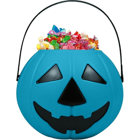 Under $4 Kingfanson Halloween Pumpkin Buckets for Trick Or Treat for Candy, Halloween Bucket Pumpkin Pail, Halloween Pumpkin Bucket Candy Large, Halloween Kids Pumpkin Bucket, Pumpkin Basket for Kids