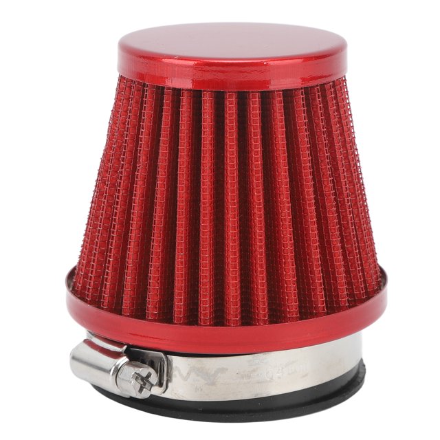 Filtro de aire Filtro de inducción de aire universal de calibre pesado de 50 mm para motocicleta todoterreno ATV Quad Dirt Pit Bike Rojo