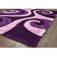 thumbnail image 3 of United Weavers of America Swirl Shag Contemporary Area Rugs, Purple, 3 of 5