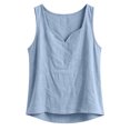 thumbnail image 4 of IUYRTFE Women V Neck Sleeveless Tank Top Loose Fit Casual Summer Blouse, 4 of 5