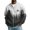 Black, variant on Men's Waffle Knit Zip Jacket Winter Forest Deer Print Ribbed Collar Casual Cardigan Long Sleeve Side Pockets Relaxed Seasonal Outerwear for Festive Weekends