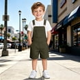 thumbnail image 6 of LIIPEE Girls Suspender Shorts Casual Summer Solid Color Elastic Waist Loose Fit Beach Party Children Pockets Fashion Versatile Comfortable Cute Shorts,10-11 Years, 6 of 9