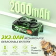 thumbnail image 2 of Cordless Hedge Trimmer, Electric Handheld Grass Shearwith 2000mAh Battery for Bush, Lawn, Patio, Garden, Yard, 2 of 8
