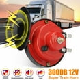 thumbnail image 4 of US 2-4Pc 300DB Super Loud Train Horn for Truck Train Boat Car 12V Waterproof Red, 4 of 5