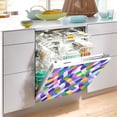 thumbnail image 2 of Yayeee Magnetic Dishwasher Cover for The Front Decoration Home Kitchen Machine Sticker Protector, Green Wavy Plaid, 2 of 6