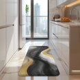 thumbnail image 4 of Black White Gray Gold Marble Pattern Kitchen Rug Mat,Kitchen Runner Rugs Non Skid Washable,Decorative Kitchen Floor Mats for Kitchen,Sink,Laundry,17"x47.2", 4 of 7