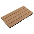 thumbnail image 3 of vidaXL Tuiles de Terrasse 6 Pcs WPC 60x30 cm 1,08 M2 Marron, 3 of 4