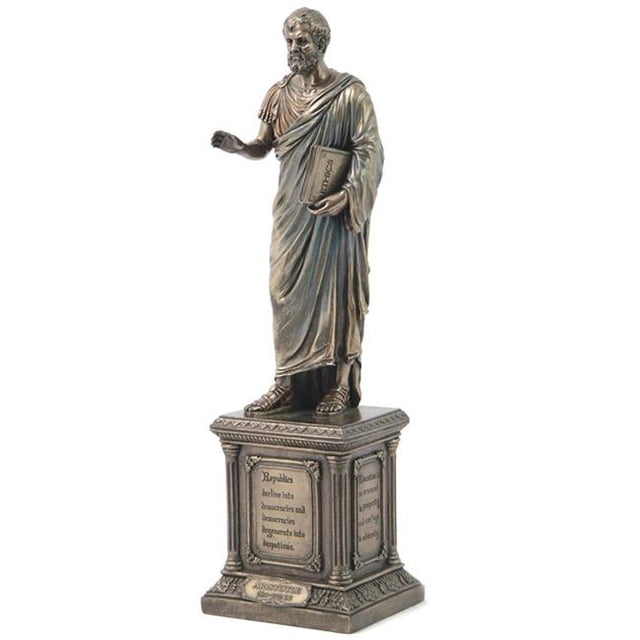 Veronese Design WU75527V4 Aristote Sculpture Grecque