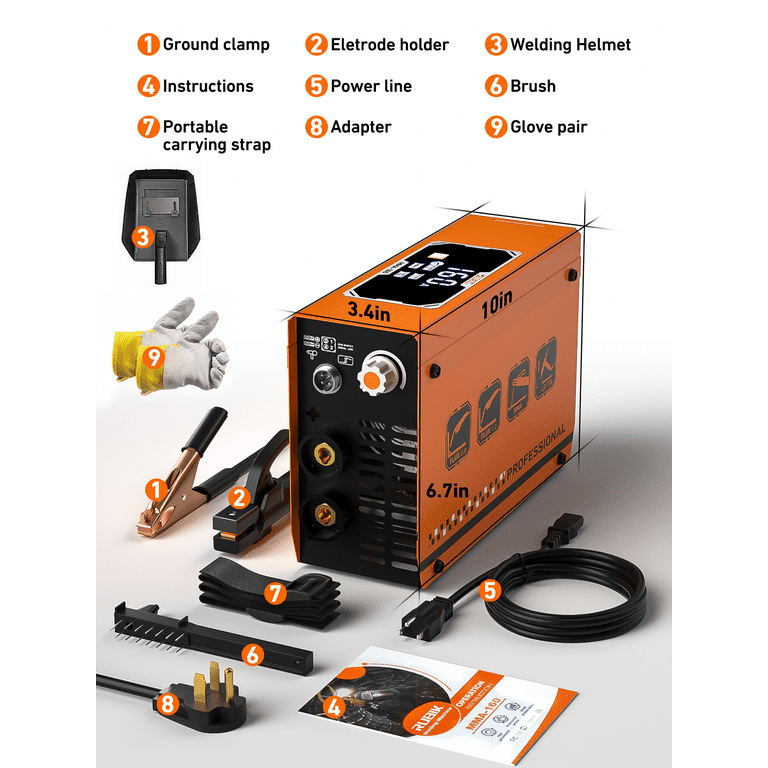 Stick Welder 205Amp IGBT ,110V/220V Dual Voltage Hot Start MMA ARC Welder