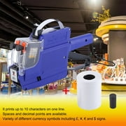 Handheld Price Tag Gun MX-6600 Dual-Line 10-Digit Labeler With 5 Volume Printing Paper Portable Price Tagging Tool