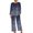 Blue, variant on EGNMCR Womens Pajamas Sets Autumn Comfy Casual Trend Printing Loose Long Sleeve T-Shirt Long Straight Leg Pants Suit with Pockets Plus Size Loungewear 2 Piece Outfits on Clearance