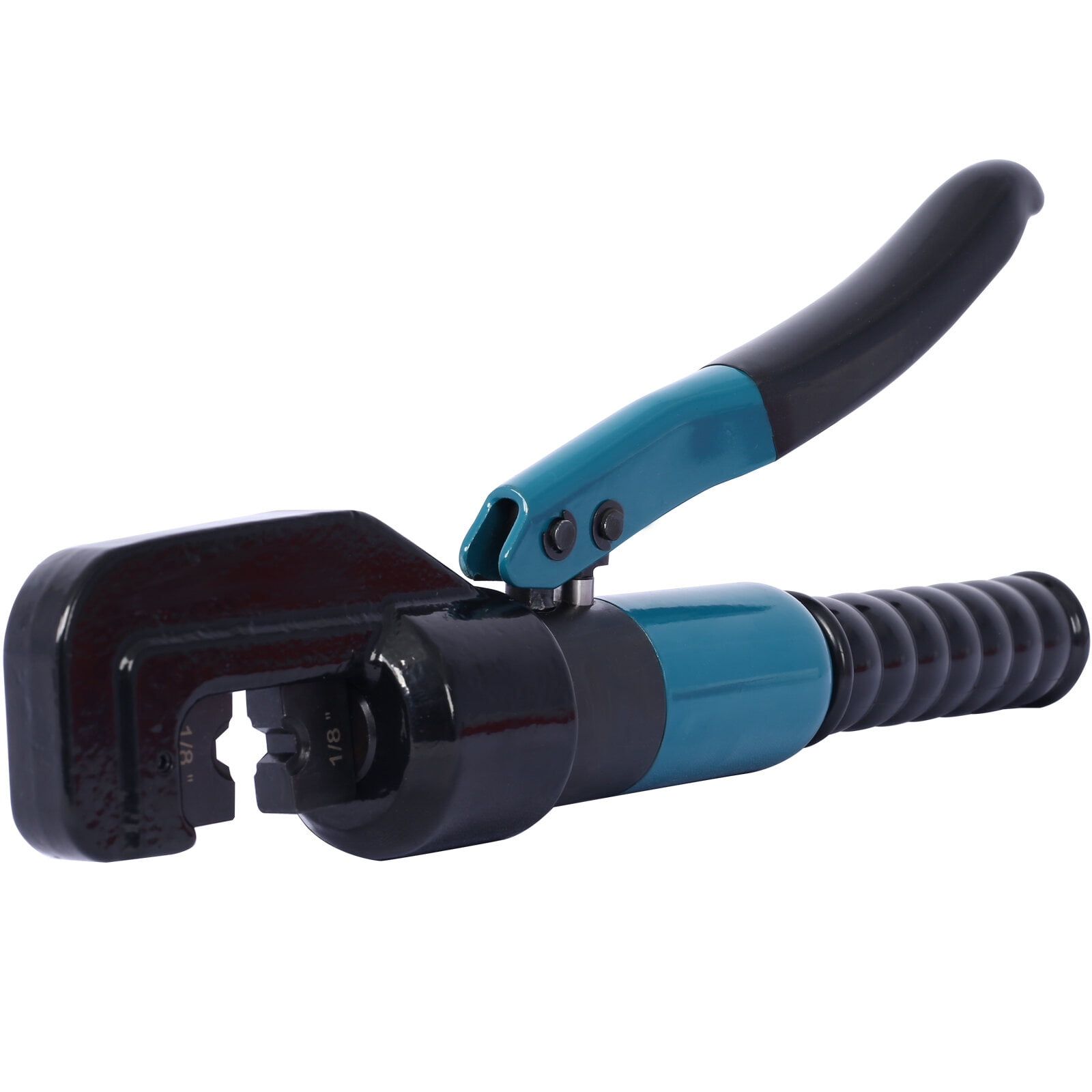 Hydraulic Hand Crimper Tool,Hydraulic Wire Terminal Crimper Swager Battery Cable Lug Crimping Swaging Tool with 9 Pairs Dies,one pair glove,