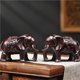 thumbnail image 1 of A pair of red solid wood carved elephant figurines, auspicious symbols for home decor, used to fill in missing corners in the living room, and as decorative crafts., 1 of 4