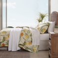 thumbnail image 2 of Tommy Bahama - Juego de edred&oacute;n Reversible de algod&oacute;n con Fundas a Juego y Falda de Cama, decoraci&oacute;n del hogar para Todas Las Estaciones (Birds of Paradise Blanco/Verd, 2 of 7