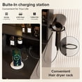 thumbnail image 3 of LUCKLIFE Vanity Desk with LED Lights Mirror & Power Outlet,Makeup Vanity Table for Women Girls Bedroom, Black, 3 of 8