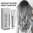 thumbnail image 2 of Silver Hair Dye, Natural Gray Hair Color Cream, Professional Hair Coloring Treatment, Instant Silver Gray, Unisex DIY Fashion Gray Color Hair Cream for All Hair Types, 100ml, 2 of 7