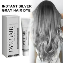 HHBEAUTY Silver Gray Natural Hair Dye Cream, Silver Gray Hair Dye, Fashion Permanent Hair Dye Light Gray Silver Color Cream, 100ml Silver Hair Dye, Unisex Fashion Dye for All Hair Types