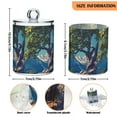 thumbnail image 5 of Yayeee 2 Pack Qtip Holder Bathroom Cotton Swab Canister with Lid Clear Dispenser Set, Blue Tree, 5 of 6