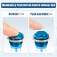 thumbnail image 4 of Unique Bargains 16mm Car Waterproof Push Button Switch Metal Round Start Button SPST 1NO AC 250V Blue, 4 of 7