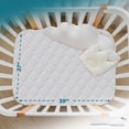 thumbnail image 2 of Pack And Play Mattress Protector  39"x27" Waterproof Playard N Mini Cover Soft Viscose Made From With Quilted Terry Cotton Top Noiseless White Fitted Sheet Style, 2 of 6