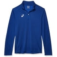 thumbnail image 1 of ASICS Mens Solid Henley Shirt blue S, 1 of 2