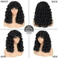 thumbnail image 6 of SUMDUINO Curly Wig Big Curly Wigs For Black Women 23 Inch Long Curly Wig With Bangs Synthetic Hair Replacement Wigs,Wigs Natural, 6 of 6