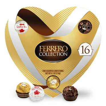 Ferrero Rocher Premium Gourmet Milk Chocolate Hazelnut, Individually Wrapped Candy for Gifting, 6.1 oz, 16 Count