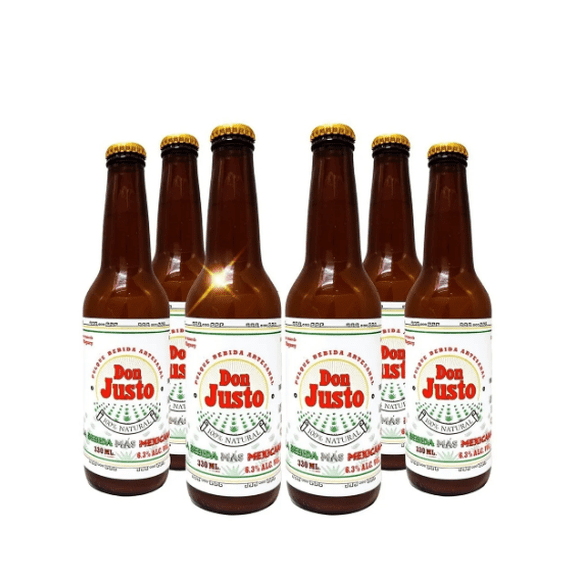 Six Pack Pulque Artesanal Don Justo 100% Natural 330ml C/u Don Justo Bebida Artesanal Pulque