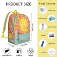 thumbnail image 5 of Bohemian Rainbow School Backpack – Artistic Tribal Pattern Canvas Bookbag for Women, Short Trips, Gym or Daily Commuting, 5 of 5