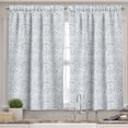 thumbnail image 2 of Ambesonne Dusty Blue Valance & Curtain, Floral Ornamental Motif, 55"x45", Ceil Blue White, 2 of 7