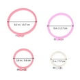thumbnail image 4 of UKCOCO 4Pcs Plastic Embroidery Hoop Set Assorted Colors Adjustable for Cross Stitch Crafts, 4 of 6