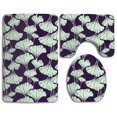 thumbnail image 1 of Juego de Alfombras de Baño ABPHQTO Royal Ginkgo Indigo 3 Piezas, 1 of 2