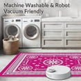 thumbnail image 5 of ODIKA 3'x5' Machine Washable Non-Slip Area Rug, Snowflake Applique Winter Holiday Penny Kit High Traffic Rug with Pad, Pink, 646200, 5 of 8
