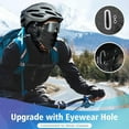 thumbnail image 4 of 2 piezas de pasamontañas de invierno para hombres y mujeres, máscara facial térmica a prueba de viento, bufanda para clima frío para ciclismo, esquí y escalada, 4 of 7