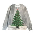 thumbnail image 4 of Zshosam Christmas Sweatshirts for Teen Girls Trendy Kids Toddler Boys Girls Outfit Print Long Sleeve Christmas Sweatshirt Pullover Shirt Fall Winter Clothes Size 7T 8T,(Grey 7-8 Years), 4 of 4
