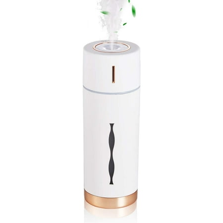 

Small Mini Cool Mist Humidifier ，Personal Cute Air Humidifier，USB Personal Desk Humidifier for Bedroom，Office，Travel Car，Super Quiet，Auto Shut-Off，7 Color LED Lights Changing