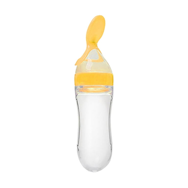 YOHOME Baby Rice Paste Bottle Infant Food Supplement Bottle Rice Paste Spoon