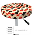 thumbnail image 4 of Qekee Table Tennis Rackets Print Velvet Round Bar Stool Seat Cover, Soft Foam Cushioned Protector with Non-Slip Backing for Kitchen, Office & Restaurant Chairs-12 inch, 4 of 7