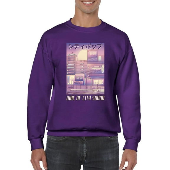 City Sound Vibe Art Sweatshirt Men -Smartprints Designs, Male Large