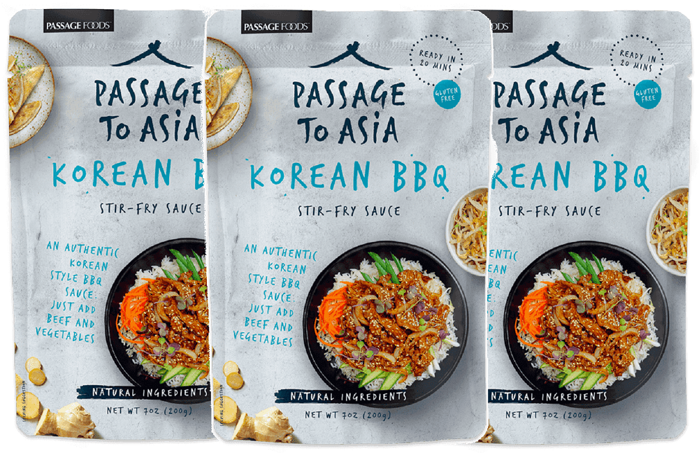 Passage To Asia Korean BBQ Stir Fry Sauce, 3Pack 7 oz. Pouch